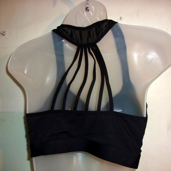 Youmita 38C Black Caged Back Sports Bra NWT - Picture 3 of 7